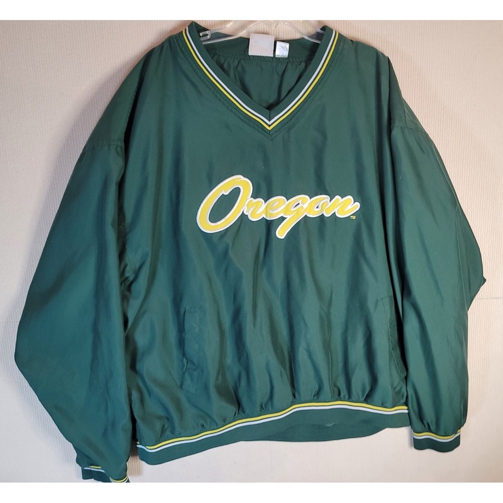 Oregon Ducks Pull over windbreaker size XXL excellent condition 1990's red oak